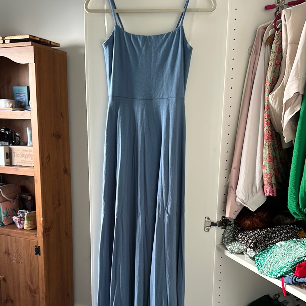 Audrey 3+1 Blue Spaghetti Strap Sundress Maxi